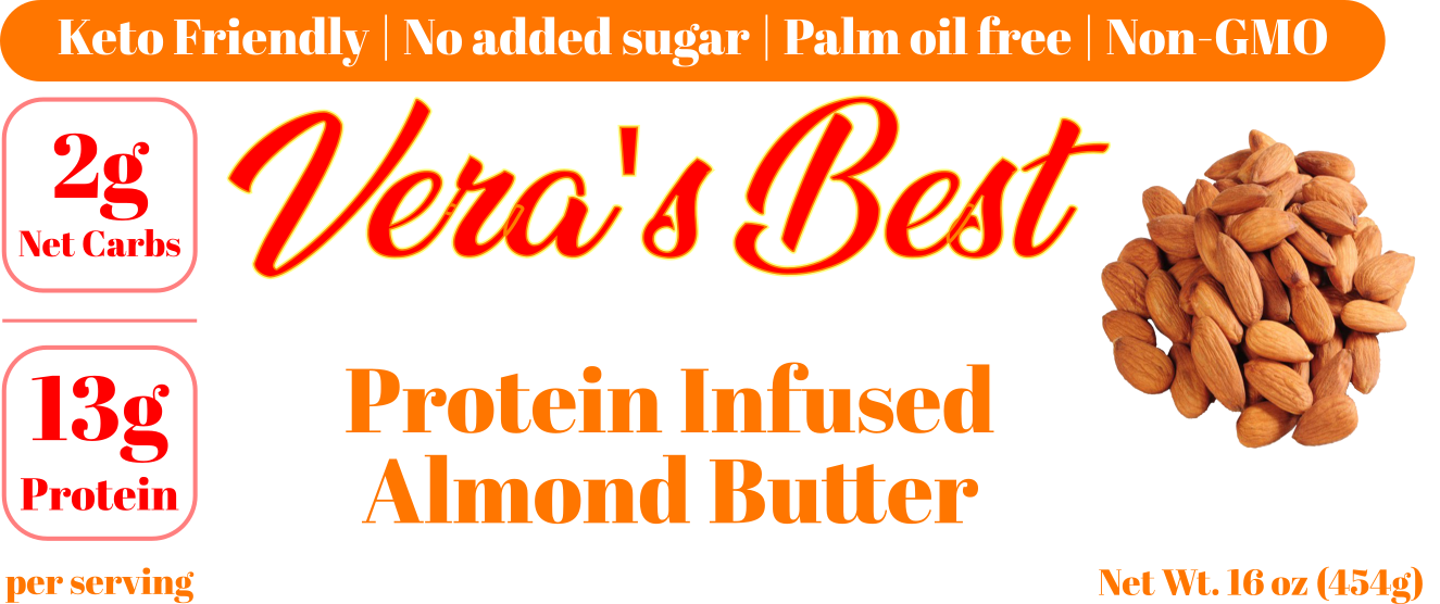 Almond-butter-front Almond butter product label